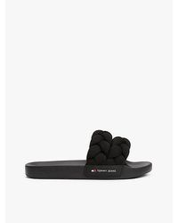 Tommy Hilfiger - Slide Met Gevlochten Band - Lyst