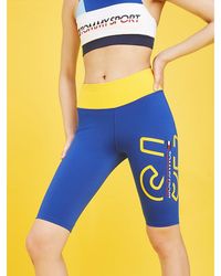 Tommy Hilfiger Lange Short Met Logoprint - Blauw