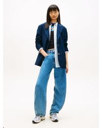 Tommy Hilfiger - Mid Rise Twist Seam Barrel Leg Jeans - Lyst