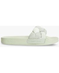 Tommy Hilfiger - Embossed Braided Strap Slides - Lyst
