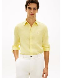 Tommy Hilfiger - Regular Fit Washed Pure Linen Shirt - Lyst