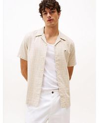 Tommy Hilfiger - Regular Fit Dobby-Hemd Mit Kurzen Ärmeln - Lyst