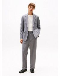 Tommy Hilfiger - Pantalon Van Twill Met Persvouwen En Wol - Lyst