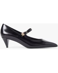 Tommy Hilfiger - Shiny Leather Buckle Pointed Toe Heels - Lyst