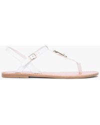 Tommy Hilfiger - Leather Th Monogram Strap Sandals - Lyst