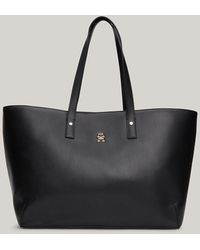 Tommy Hilfiger - Chic Th Monogram Plaque Tote - Lyst