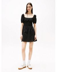 Tommy Hilfiger - Voile-Minikleid Mit Quadratischem Ausschnitt - Lyst