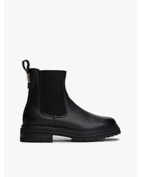 Tommy Hilfiger - Pebble Grain Leather Warm Lined Chelsea Boots - Lyst