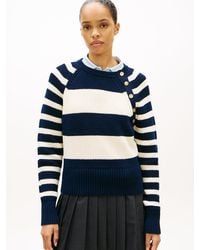 Tommy Hilfiger - Tone Button Crew Neck Jumper - Lyst