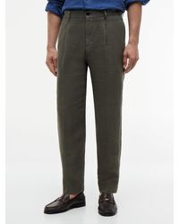 Tommy Hilfiger - New York Label Washed Pure Linen Trousers - Lyst