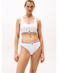 Tommy Hilfiger - Bralette A Coste Con Stemma Th - Lyst