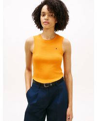Tommy Hilfiger - Slim Crew Neck Tank Top - Lyst