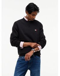 Tommy Hilfiger - Tommy Jeans Badge Fleece Crew Neck Sweatshirt - Lyst