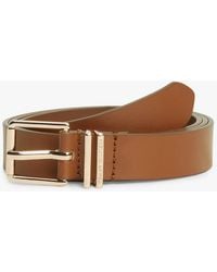 Tommy Hilfiger - Double Keeper Square Buckle Leather Belt - Lyst