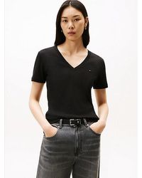 Tommy Hilfiger - Camiseta Slim Con Cuello De Pico - Lyst