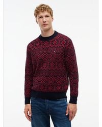Tommy Hilfiger - Fair Isle Relaxed Crew Neck Jumper - Lyst