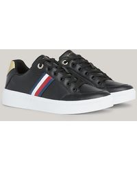Tommy Hilfiger - Global Stripe Elevated Leather Trainers - Lyst