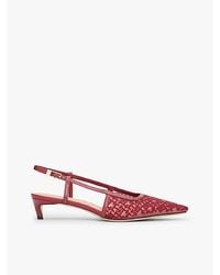 Tommy Hilfiger - Mesh Slingback Met Kitten Heel En Th-Monogram - Lyst