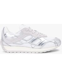 Tommy Hilfiger - Mixed Texture Metallic Trainers With Leather - Lyst