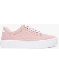 Tommy Hilfiger - Washed Canvas Platform Trainers - Lyst