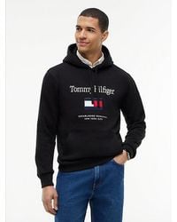 Tommy Hilfiger - Logo Embroidery Fleece Hoody - Lyst