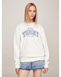 Tommy Hilfiger - Relaxed Fit Sweatshirt mit Varsity-Logo - Lyst
