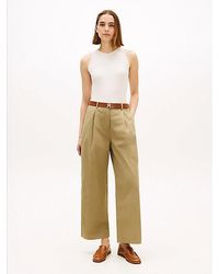 Tommy Hilfiger - Washed Wide Leg Trousers - Lyst