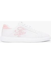 Tommy Hilfiger - Hilfiger Icon Leather Logo Embroidery Court Trainers - Lyst