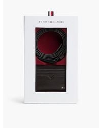 Tommy Hilfiger - Leather Credit Card Holder And Belt Gift Set - Lyst