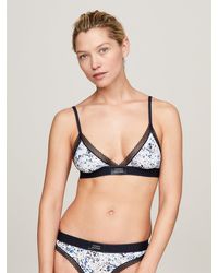 Tommy Hilfiger - Floral Lace Unpadded Printed Triangle Bra - Lyst