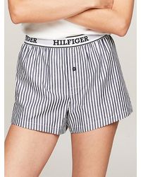 Tommy Hilfiger - Hilfiger Monotype Pyjama-Shorts mit Logo - Lyst
