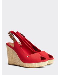 Tommy Hilfiger Slingback Sleehak - Rood