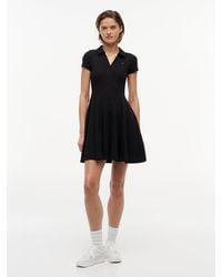Tommy Hilfiger - Ribbed Fit And Flare Mini Polo Dress - Lyst