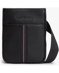 Tommy Hilfiger - Metal Logo Pebble Grain Crossbody Bag - Lyst