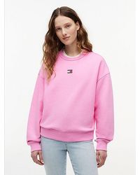 Tommy Hilfiger - Tommy Badge Boxy Fleece Sweatshirt - Lyst