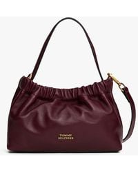 Tommy Hilfiger - Soft Leather Logo Plaque Crossbody Bag - Lyst