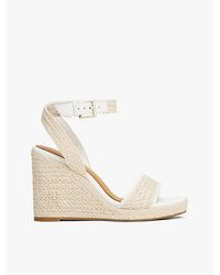 Tommy Hilfiger - Linnen Sandaal Met Sleehak En Th-Monogram - Lyst