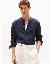 Tommy Hilfiger - Camisa De Lino Lavado - Lyst