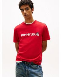 Tommy Hilfiger - T-Shirt Met Ronde Hals En Tommy-Badge - Lyst