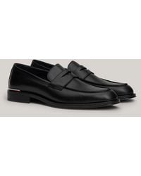Tommy Hilfiger - Leather Signature Tape Loafers - Lyst