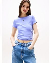 Tommy Hilfiger - Camiseta Acanalada Con Parche De Corte Slim - Lyst