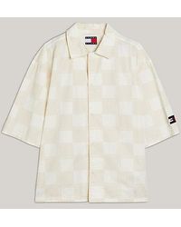 Tommy Hilfiger - Uniseks Boxy Overhemd Met Checkerboard-patroon - Lyst