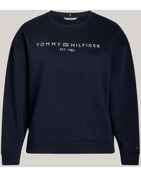 Tommy Hilfiger - Curve Logo Graphic Sweatshirt - Lyst