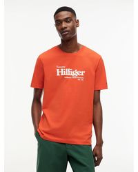 Tommy Hilfiger - Logo Graphic Jersey T-Shirt - Lyst