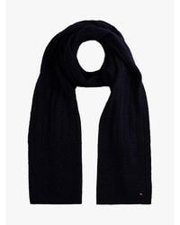 Tommy Hilfiger - Hilfiger Flag Fluffy Scarf With Wool - Lyst
