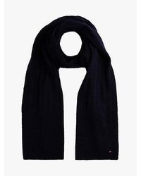 Tommy Hilfiger - Fluffy Sjaal Met Wol En Hilfiger-Vlag - Lyst
