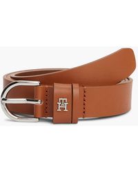 Tommy Hilfiger - Essential Th Monogram Leather Belt - Lyst