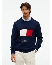 Tommy Hilfiger - Intarsia Flag Crew Neck Jumper - Lyst