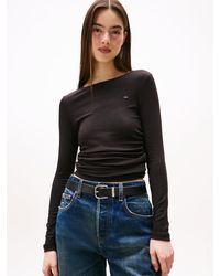 Tommy Hilfiger - Haut Ajusté Froncé À Manches Longues - Lyst
