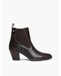 Tommy Hilfiger - Leather Western Chelsea Boots - Lyst